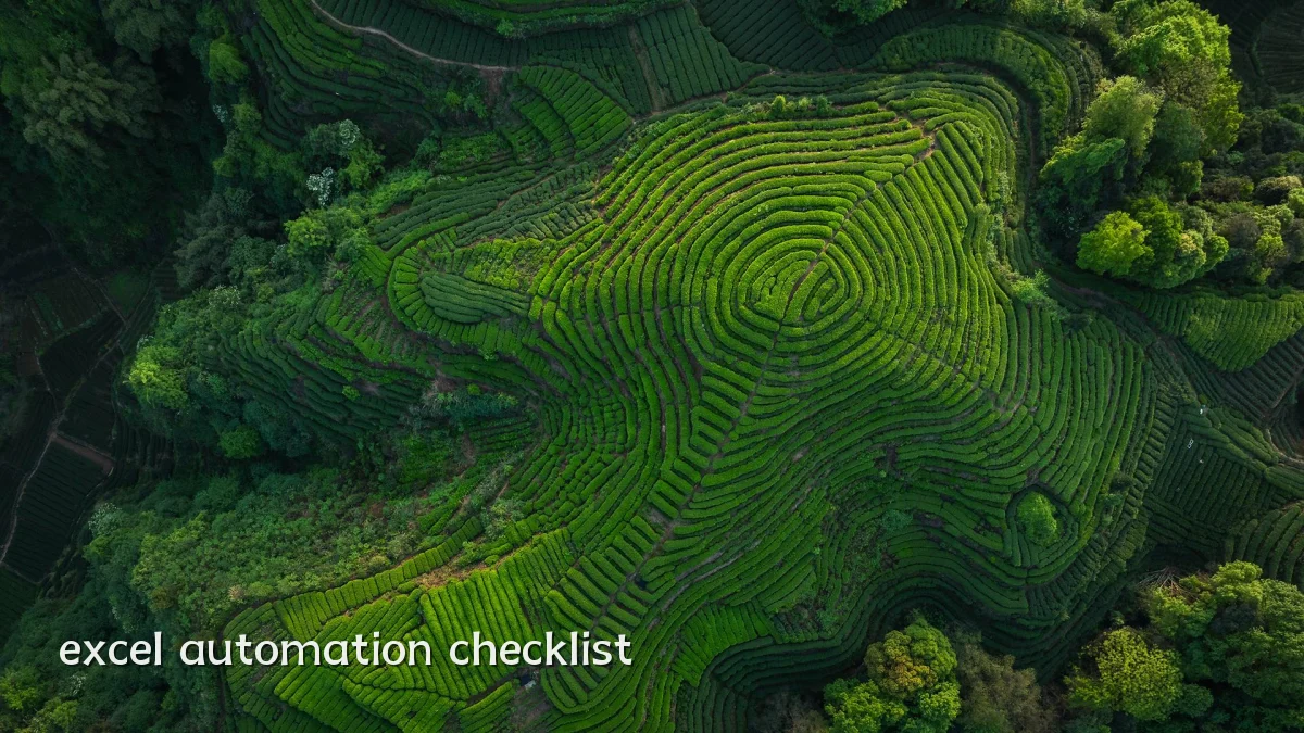 excel automation checklist