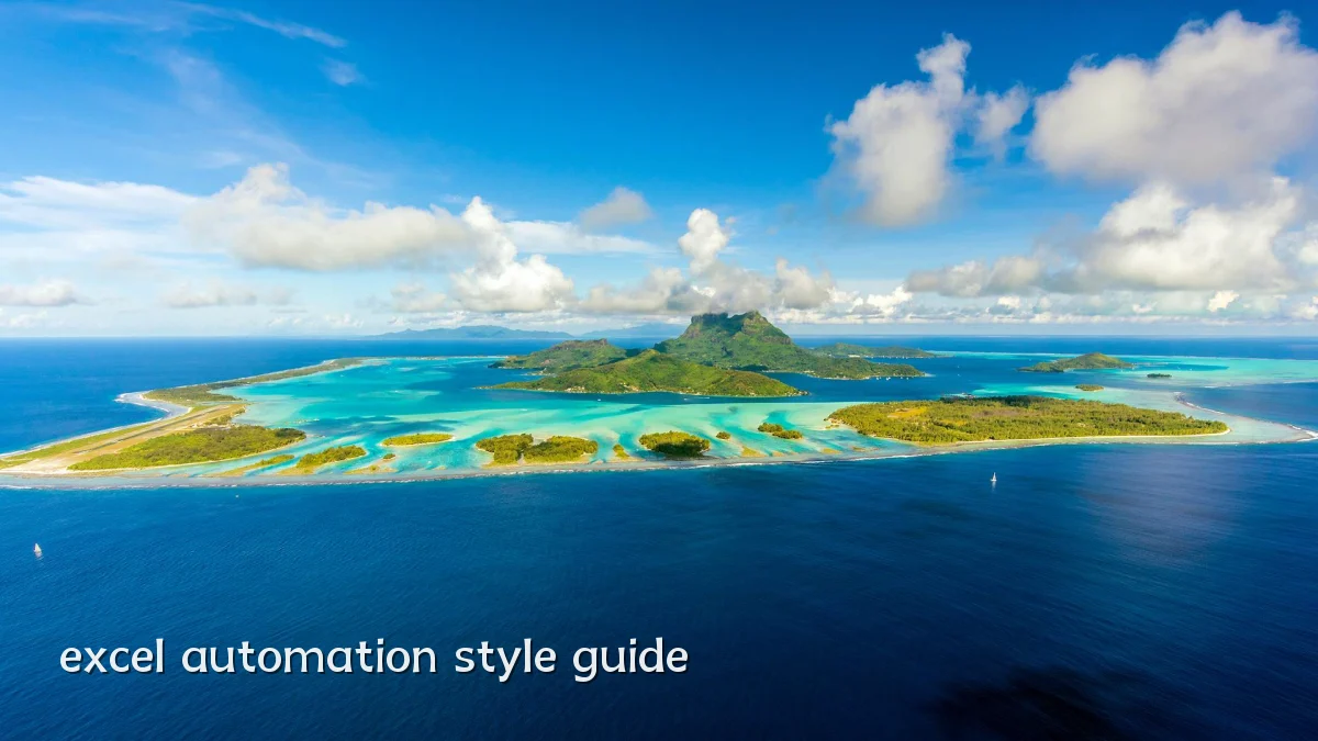 excel automation style guide