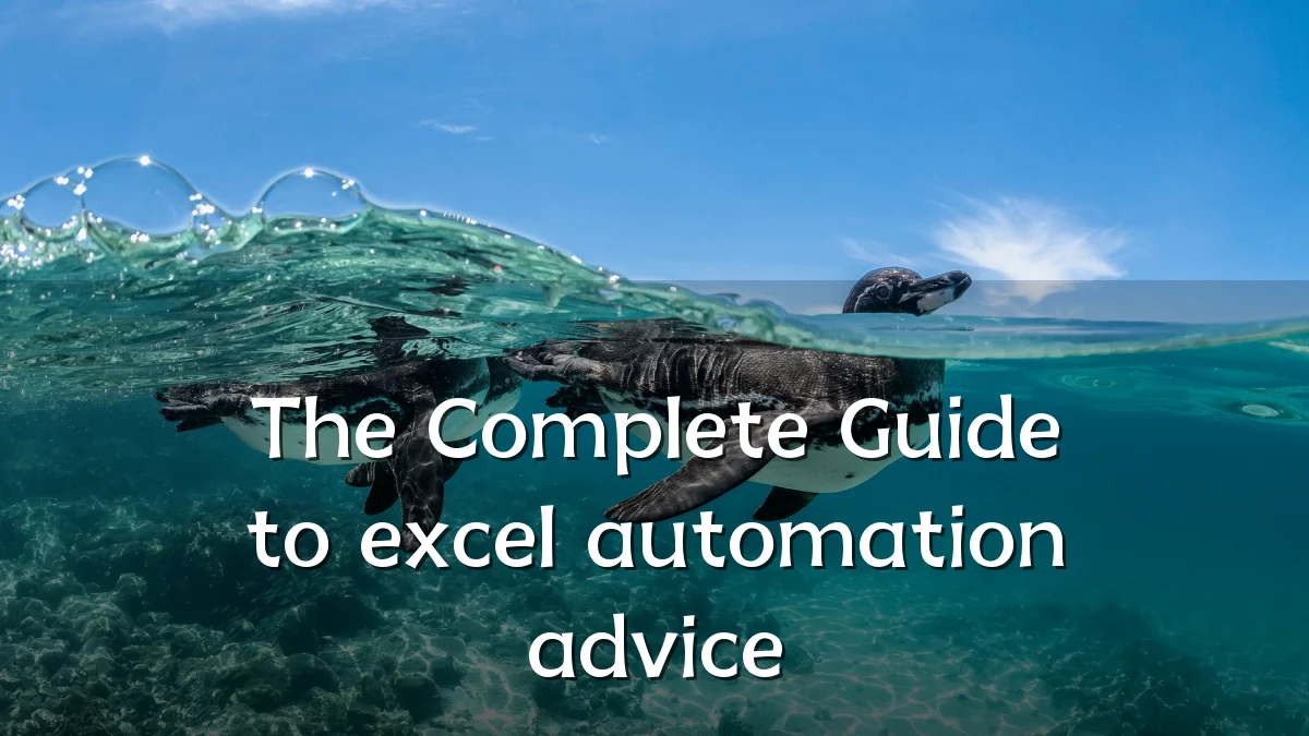 The Complete Guide to excel automation advice
