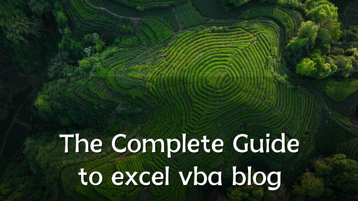The Complete Guide to excel vba blog