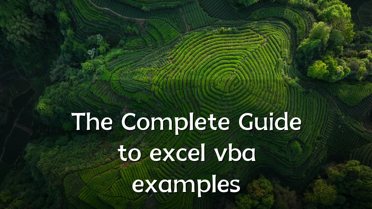 The Complete Guide to excel vba examples