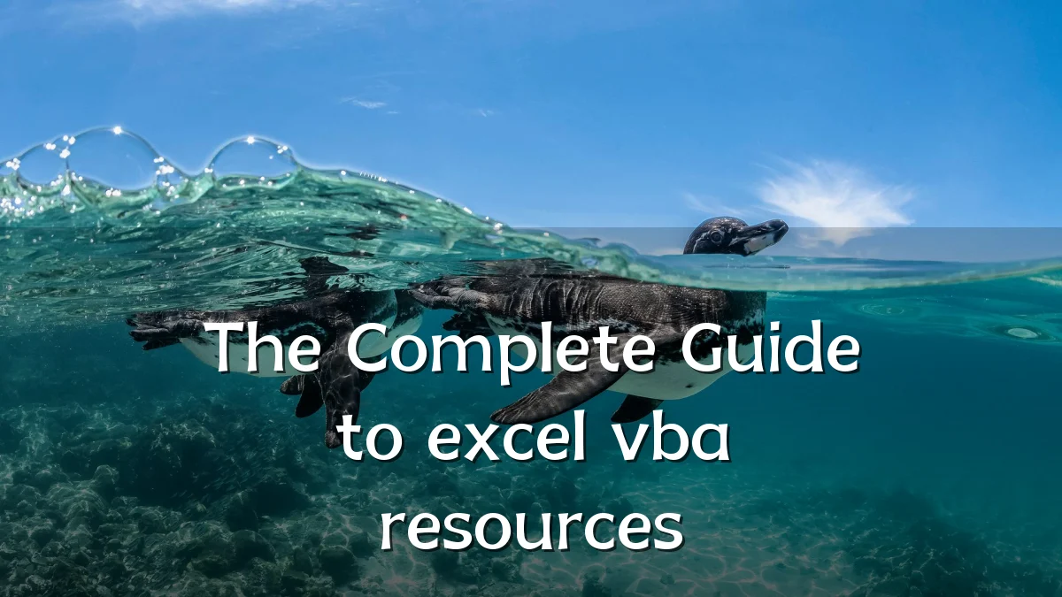The Complete Guide to excel vba resources