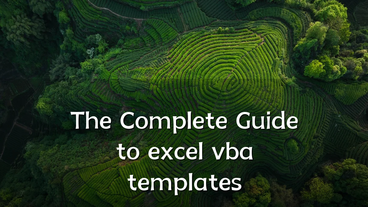 The Complete Guide to excel vba templates