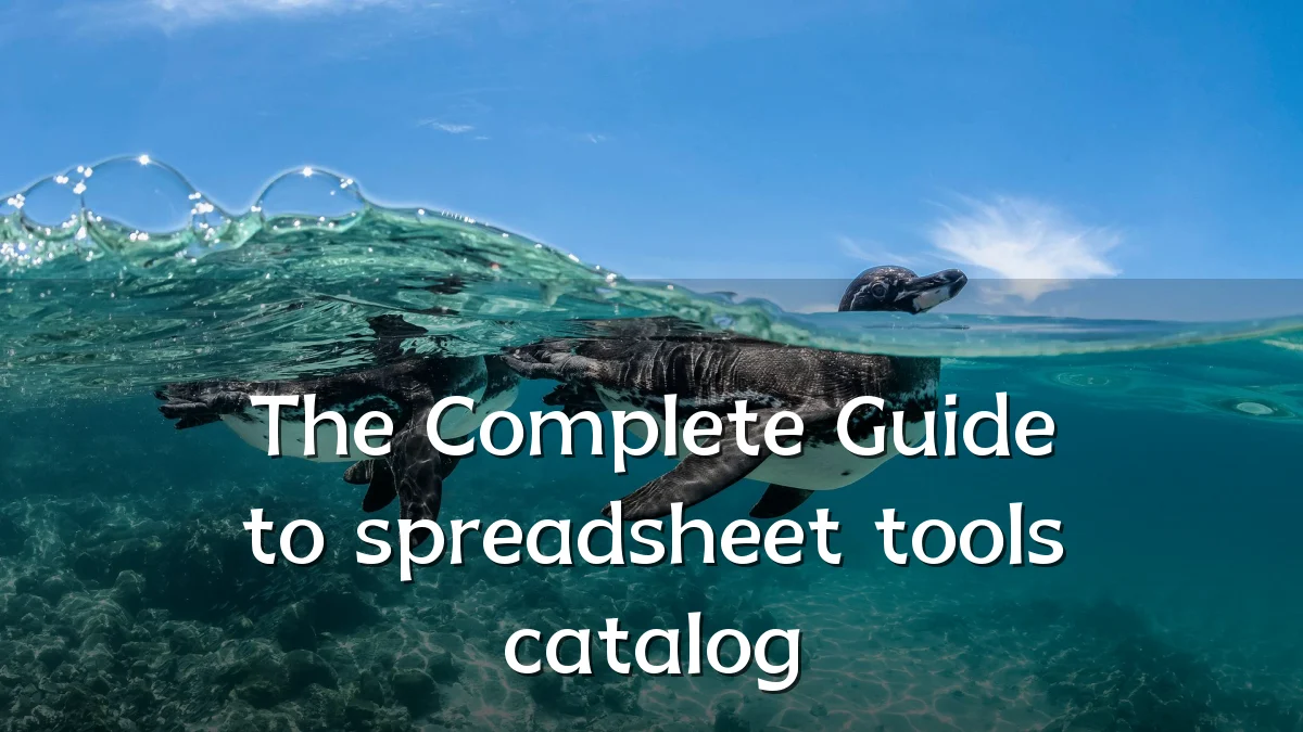 The Complete Guide to spreadsheet tools catalog