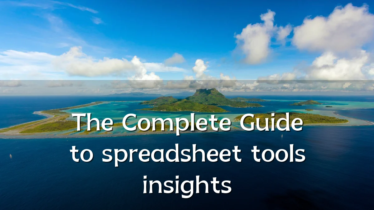 The Complete Guide to spreadsheet tools insights