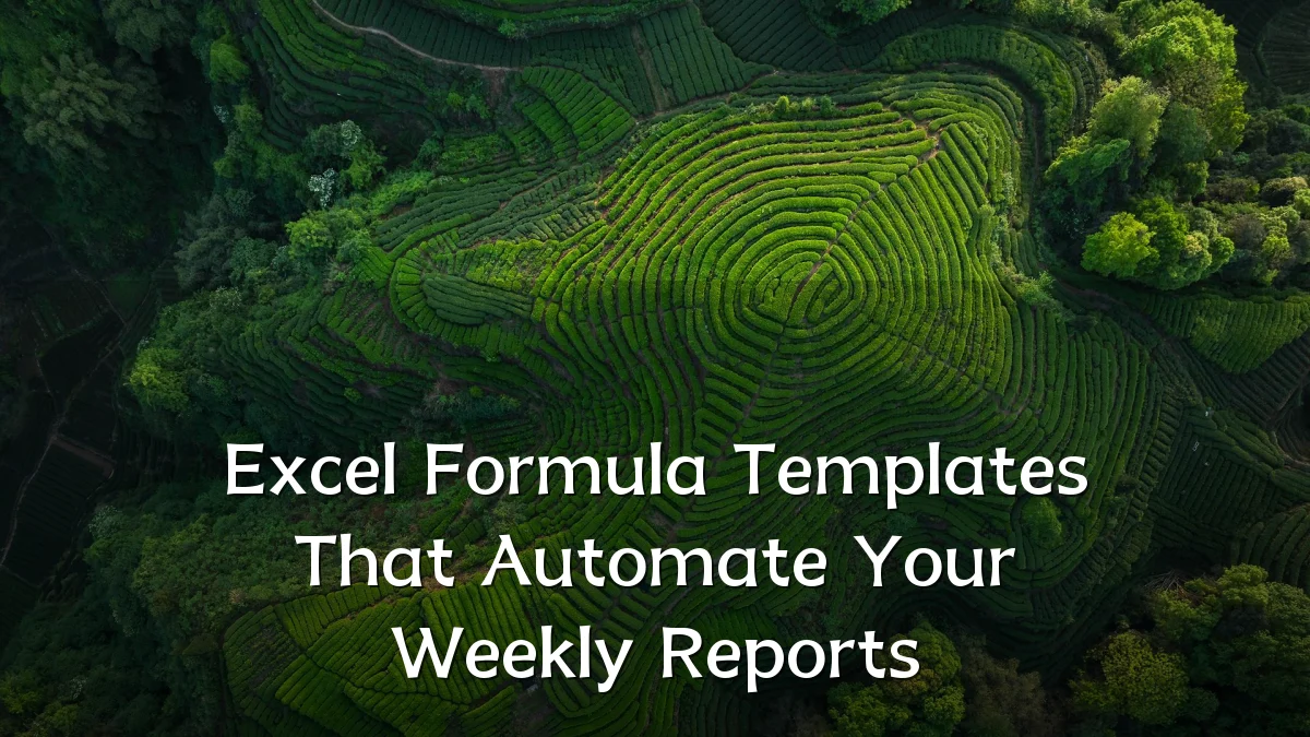 Excel Formula Templates That Automate Your Weekly Reports