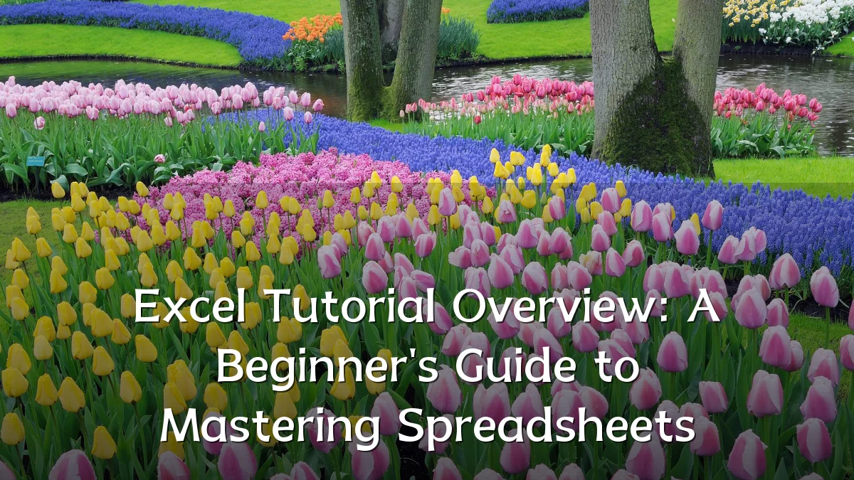 Excel Tutorial Overview: A Beginner's Guide to Mastering Spreadsheets