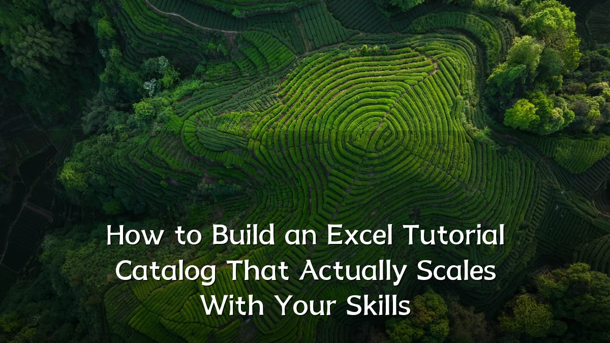 How to Build an Excel Tutorial Catalog That Actually Scales With Your Skills