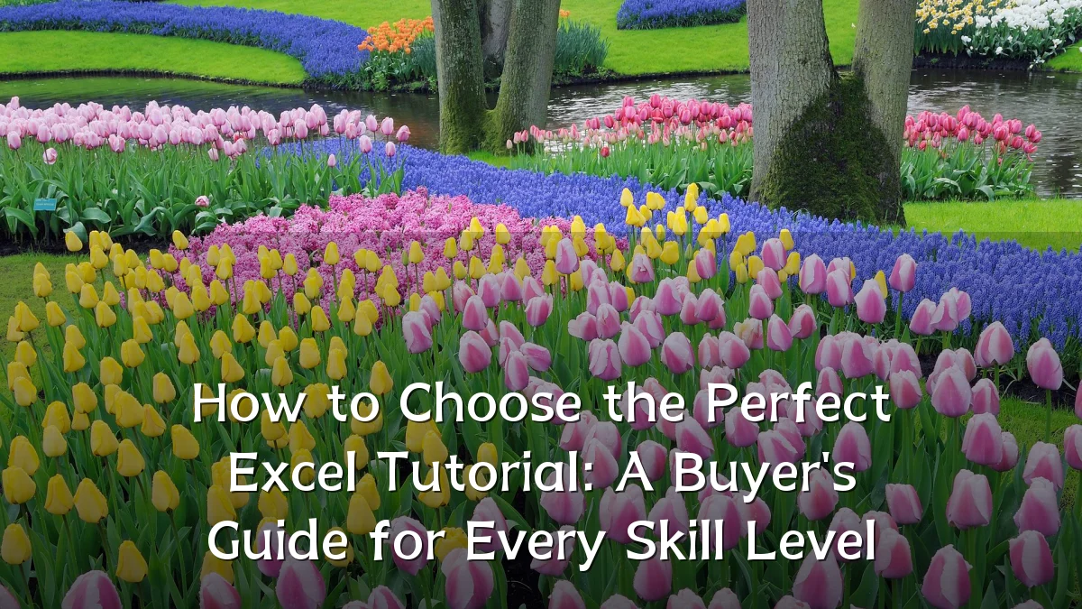 How to Choose the Perfect Excel Tutorial: A Buyer's Guide for Every Skill Level