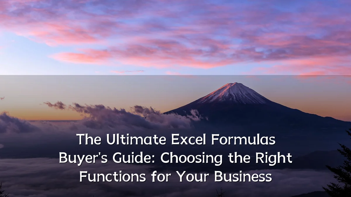 The Ultimate Excel Formulas Buyer's Guide: Choosing the Right Functions for Your Business