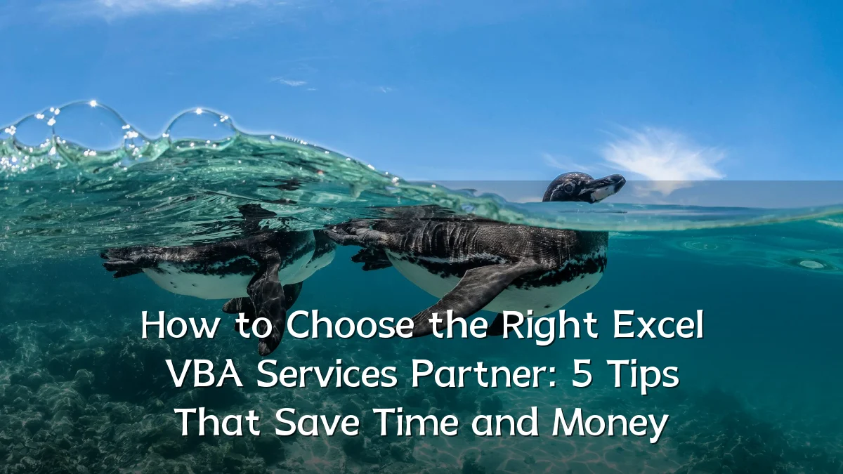 How to Choose the Right Excel VBA Services Partner: 5 Tips That Save Time and Money