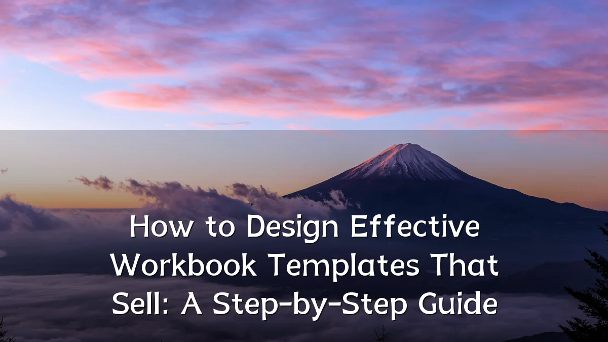 How to Design Effective Workbook Templates That Sell: A Step-by-Step Guide