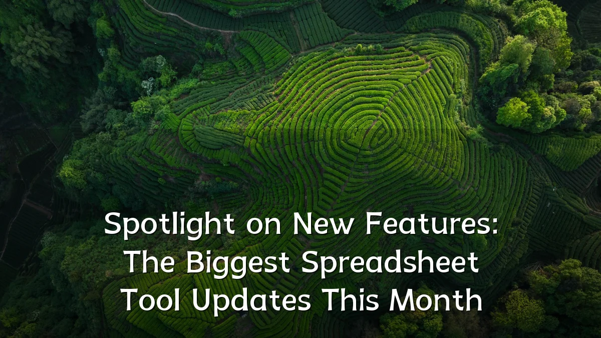 Spotlight on New Features: The Biggest Spreadsheet Tool Updates This Month