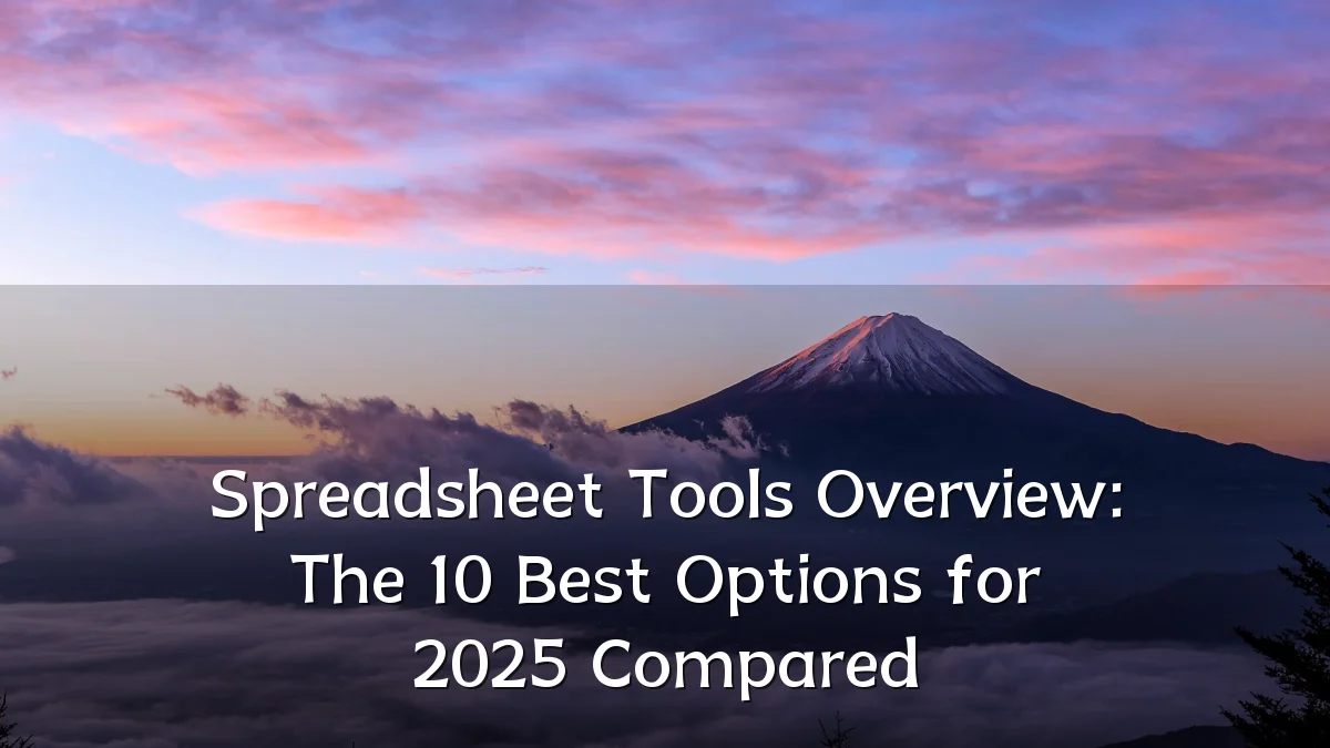Spreadsheet Tools Overview: The 10 Best Options for 2025 Compared