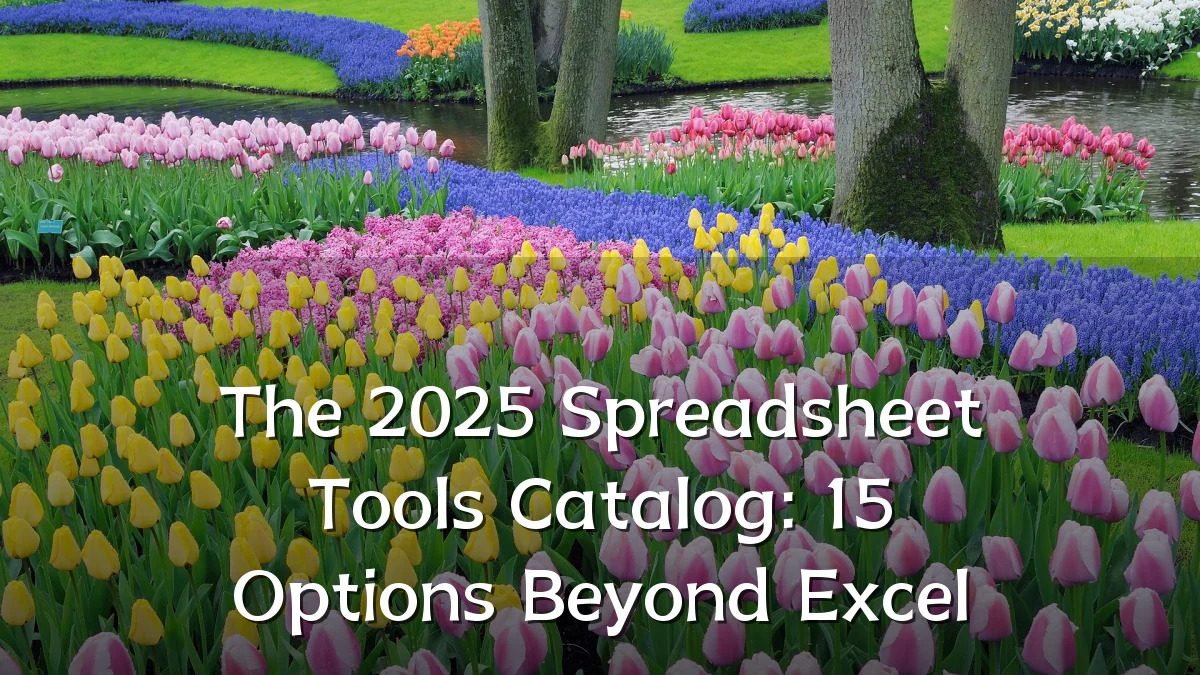 The 2025 Spreadsheet Tools Catalog: 15 Options Beyond Excel